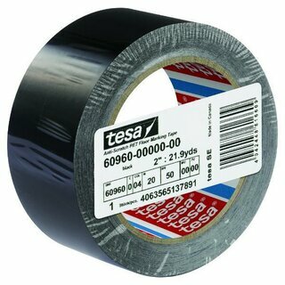 tesa Anti-Kratz-PET-Bodenmarkierungsband, 20 m x 50 mm, schwarz