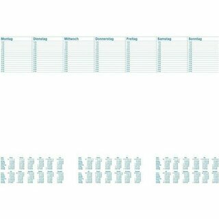 RNK Schreibunterlage 46617, Gre 600x420x4mm, A2, 30 Blatt, wei/blau