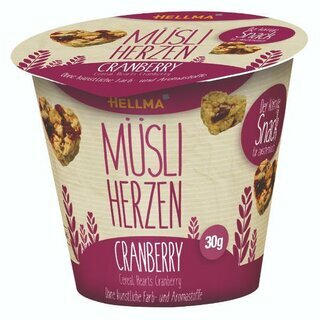 Hellma Msli Herzen Cranberry, 30 Stck a 30 Gramm