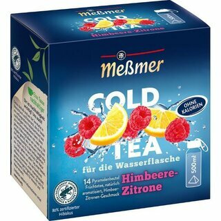 Memer Tee Cold Tea, Himbeer-Zitrone, 14 Beutel