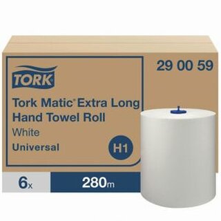 Handtuchrolle Tork Advanced 290059, 1-lagig, 280m, wei, 6 Rollen