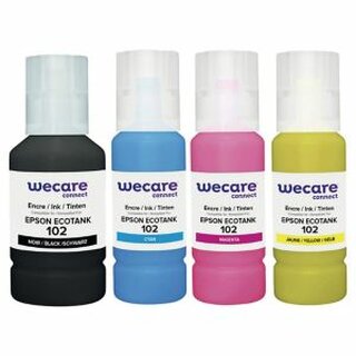 Wecare Tinte komp. EPSON 102, 4farbig, 4 Stck