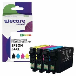 Wecare Tinte komp. EPSON 34XL, 4farbig, 4 Stck