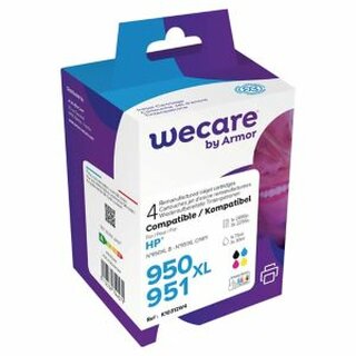 Tintenpatrone wecare  komp. mit HP 950XL/C2P43AE, Inhalt: 75ml, 4 Farben