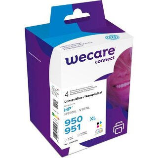 WECARE Tinte kompatibel zu HP 950Xl/C2P43Ae 4 Farben