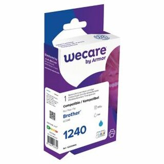 Tintenpatrone wecare  komp. mit brother LC1240C, Inhalt: 8ml, cyan