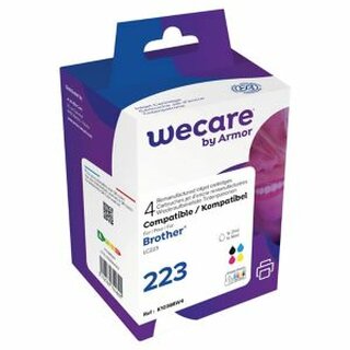 Tintenpatrone wecare  komp. mit brother LC223, Inhalt: 12ml, 4 Farben