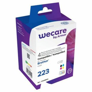 WeCare Tintenpatrone komp. mit brother LC223, Inhalt: 1x12ml + 3x8ml 4 Farben