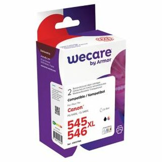 Tintenpatrone wecare  komp. mit Canon PG545/CL546, Inhalt: 15ml, 4 Farben