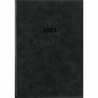 Zettler Buchkalender 876 , 1 Tag auf 1 Seite, Hardcover, A5, schwarz