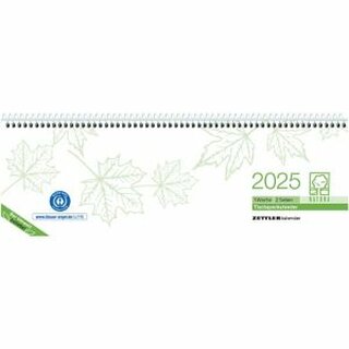 Zettler Tischquerkalender 116 Recycling, 1W/2S, 30 x 10cm, UWS