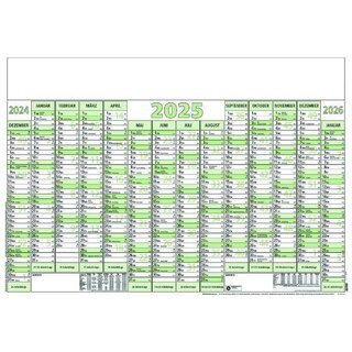 Zettler Jahresplaner 919 Recycling, 14M, 88 x 63cm, UWS, 2025