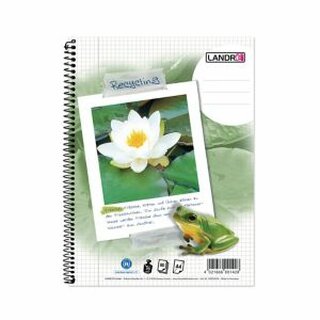 Collegeblock Landre 100050220, A4, kariert, 70g, 4fach gelocht, RC, 80Bl