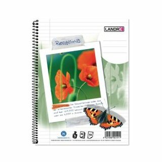 Collegeblock Landre 340408027, A4, liniert, 60g, 4fach gelocht, RC, 80 Blatt