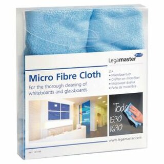 Microfasertuch Legamaster 121700, 40 x 40cm, alle Oberflchen, blau, 2Stck