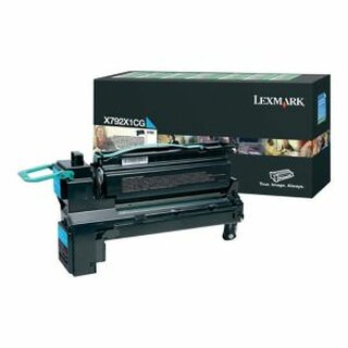 Tonerkasette Lexmark X792X1CG, Reichweite: 20.000 Seiten, cyan