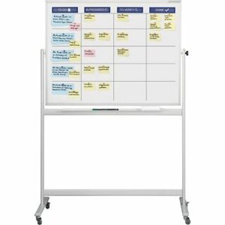 Weiwandtafel Magnetoplan 1240499 Scrumboard Mobil, Mae: 90 x 120cm, wei