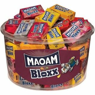 MAOAM Kaubonbon Bloxx, Klarsichtdose mit 50 Stck