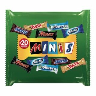 Mars Mixed Minis, 20 Teile, Mars, Snickers, Bounty, Twix, Milky Way, 20 Stck