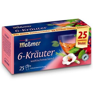 Tee Memer 2160, 6 Kruter, 25 Beutel a 2,0g