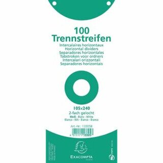 Trennstreifen 24 x 10,5cm (B x L), wei, 100 Stck